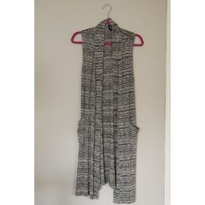 Bobeau Sleeveless Cardigan Grey Size M